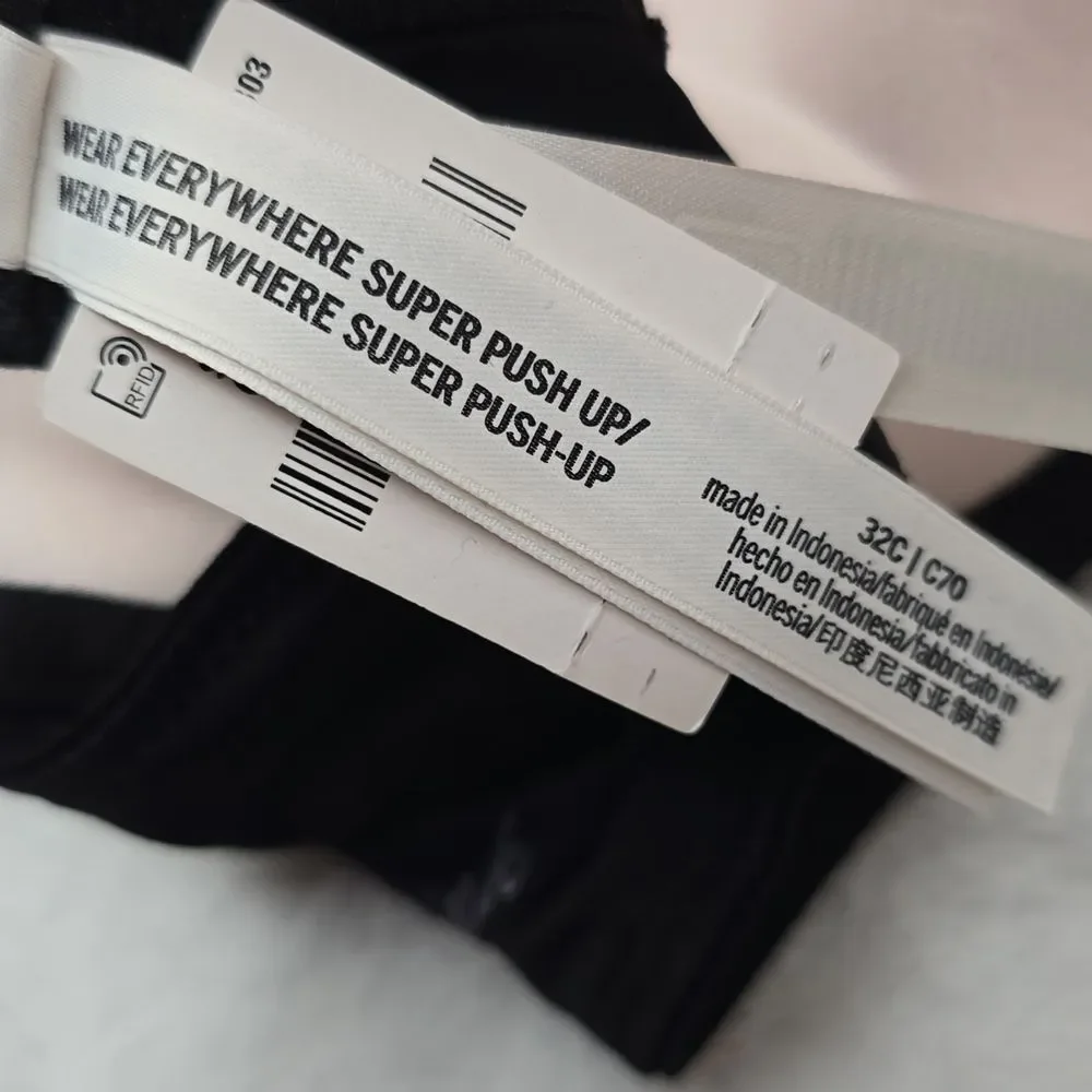 3274 NWT Victoria's Secret PINK Wear Everywhere Super Push-Up Bra Sz 32C - Picture 5 of 7